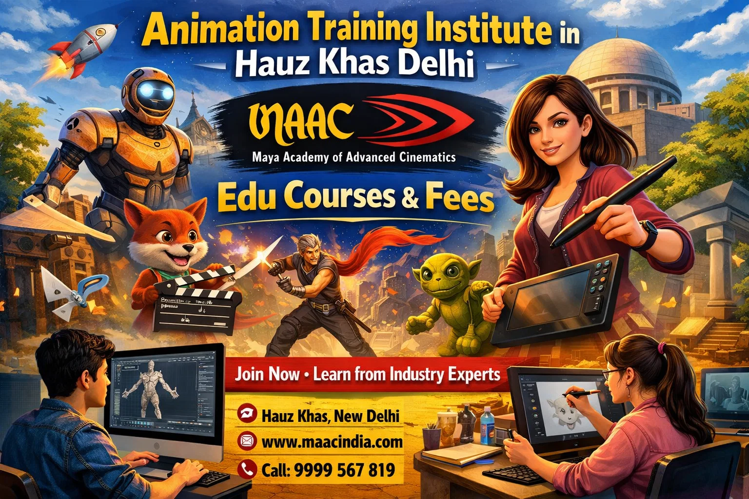 Animation Training Institute in Hauz Khas Delhi – MAAC Edu Courses & Fees